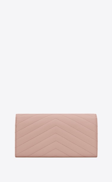 Monogram large flap wallet in grain de poudre embossed leather